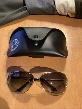 Ray-Ban Aviator Sunglasses - Silver Frames, Brown Gradient Lenses